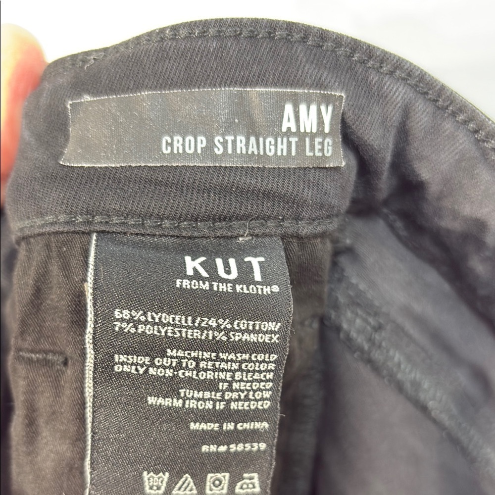 🐄 Kut from the Kloth Amy Black Ankle Cropped Jeans - Picture 7 of 7